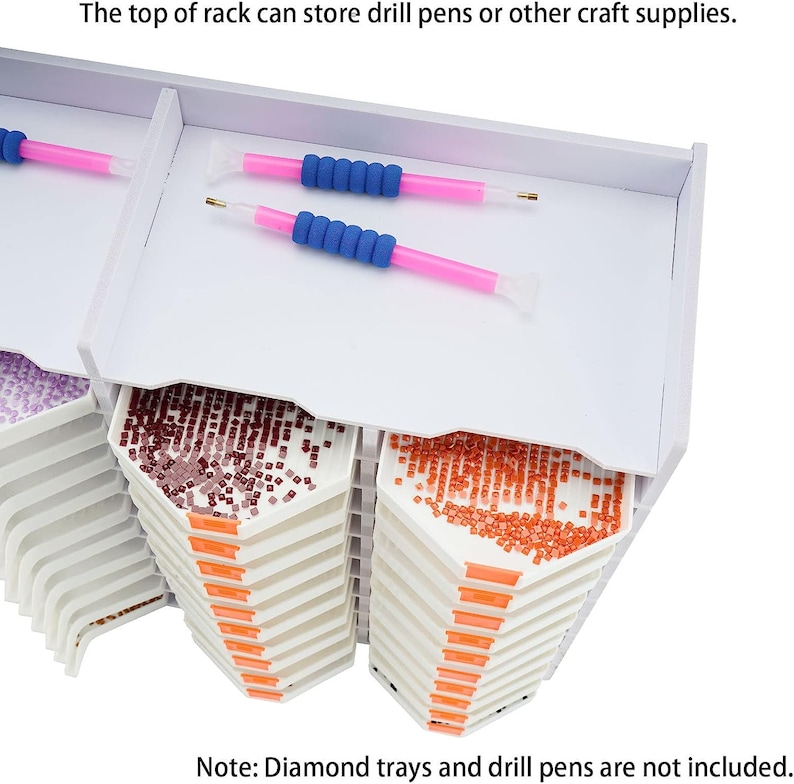 16 Slot Diamond Painting Tray Organizer Tower – Multi-Color Drill Holder Tool Kit For DIY Crafts - View #4