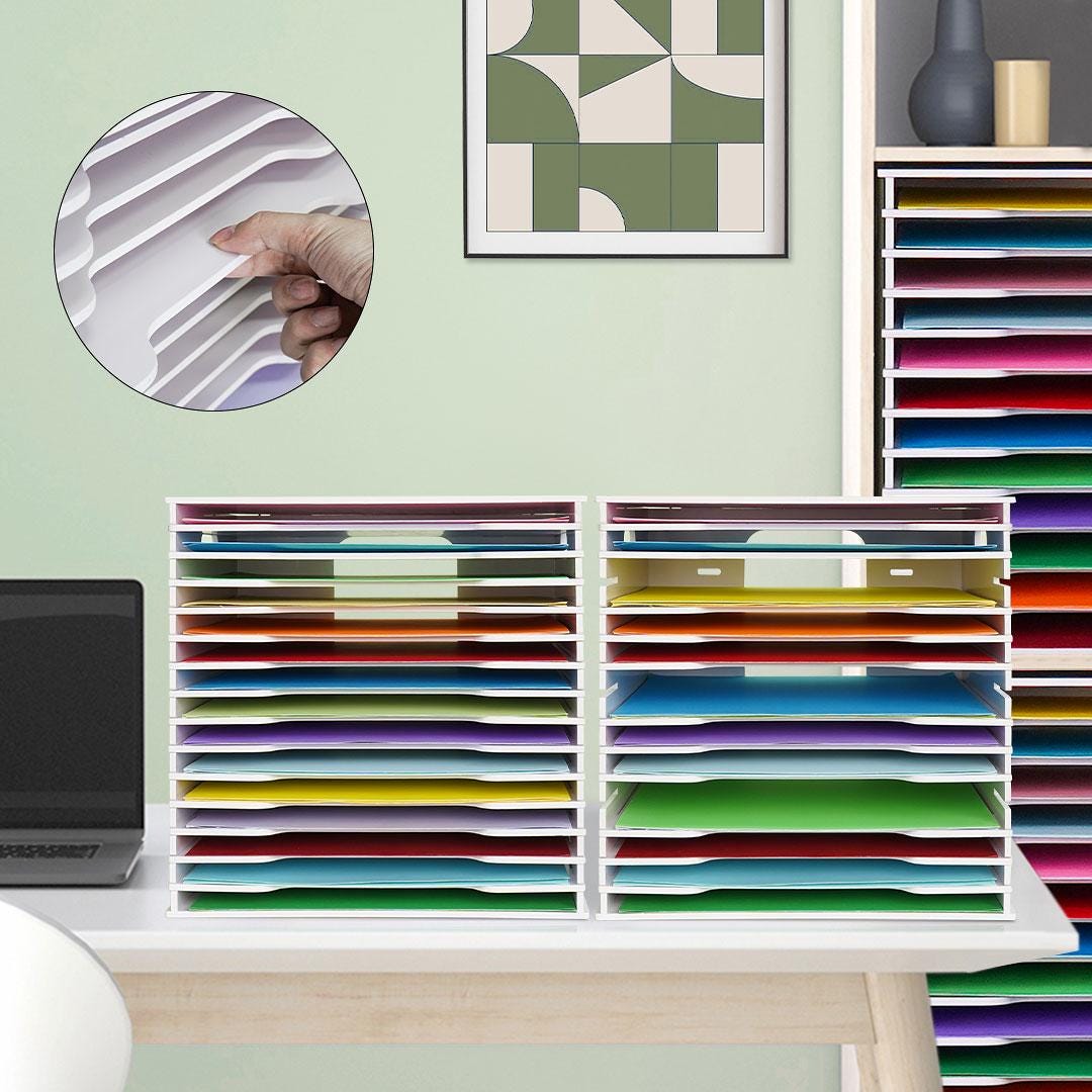 12x12 Scrapbook Paper Organizer, File Sorter, IKEA Kallax