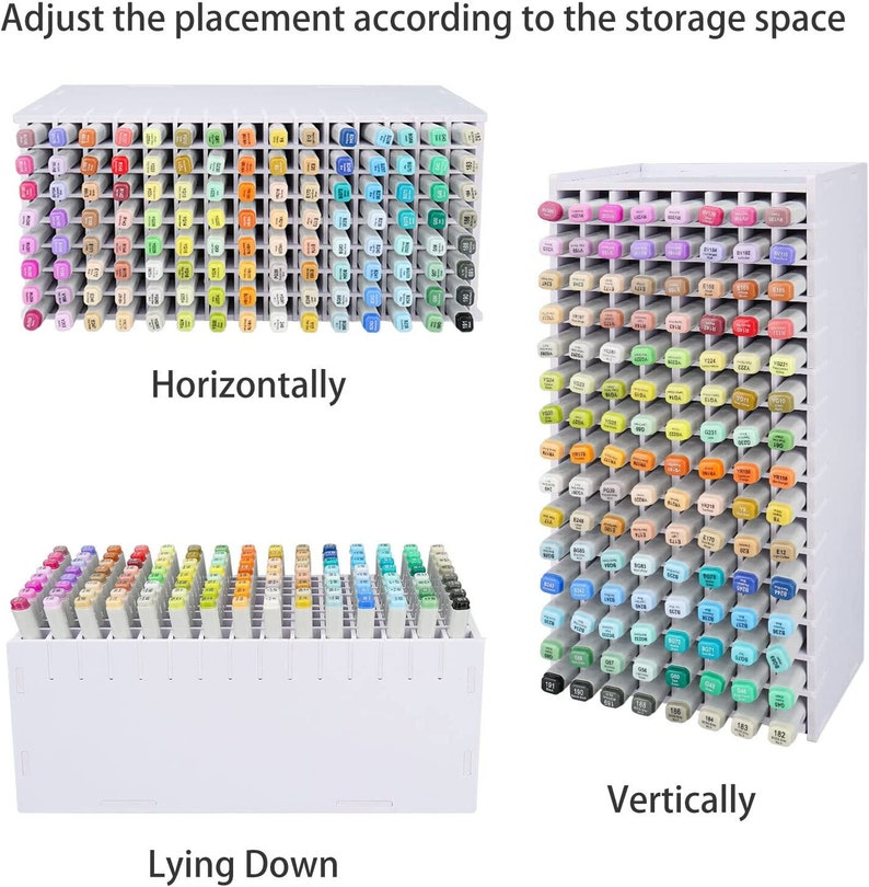 Art Marker Storage Rack for Markers, Watercolour Brushes Pens Color Pencils Organizer Holder for Desk image 4