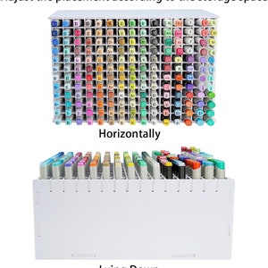 Art Marker Storage Rack for Markers, Watercolour Brushes Pens Color Pencils Organizer Holder for Desk image 8