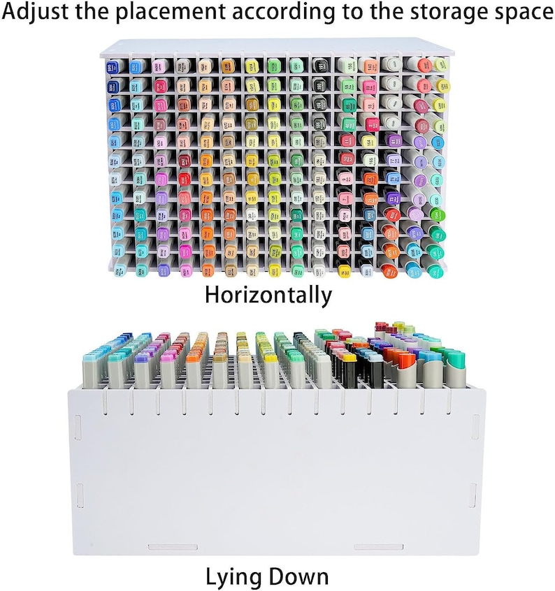 Art Marker Storage Rack for Markers, Watercolour Brushes Pens Color Pencils Organizer Holder for Desk image 8