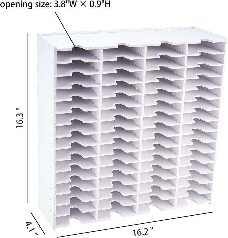 Sanfurney Ink Pad Storage Holder Stamp Pad Organizer Fit for Ranger or TSUKINEKO Ink Pads, Diamond Painting Tray Rack for Craft Supply Standard 60-slot