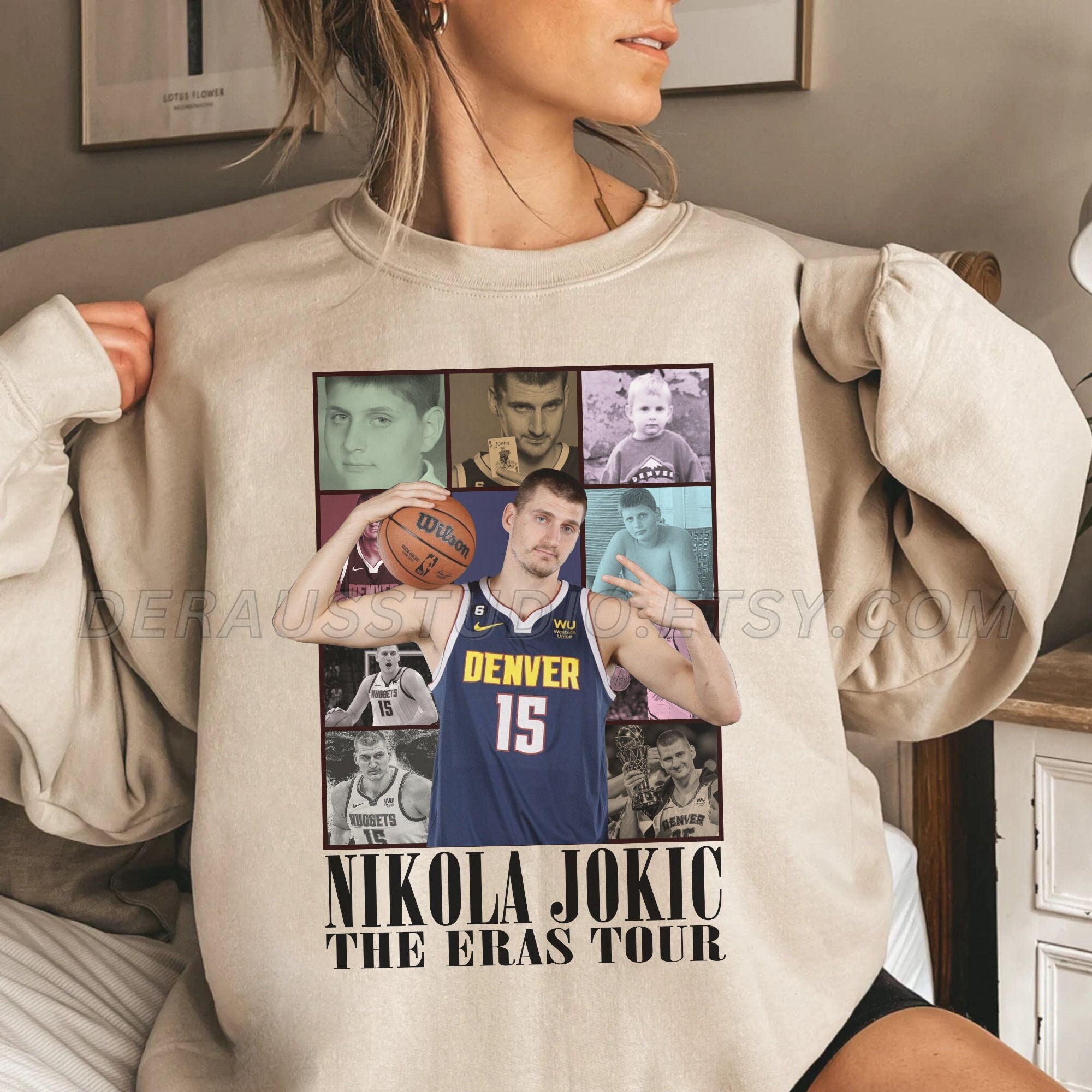 Buy Nikola Jokic Denver Nuggets Shirt Vintage Tee NBA Online in India 