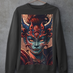 Oni Mask Sweater Etsy