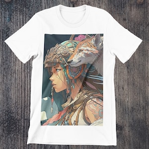 Princess Mononoko Graphic Tee, Japanese Streetwear, Anime Graphic Tee, Manga Graphic Tee, Anime Tshirt, Manga Tshirt, Japanese Tshirt