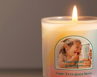 Your Photo on Candle Custom Photo Customised text Candle Photo Gift Candle Gift for Birthday Mother's Day Gift gift for aunt gift for mum