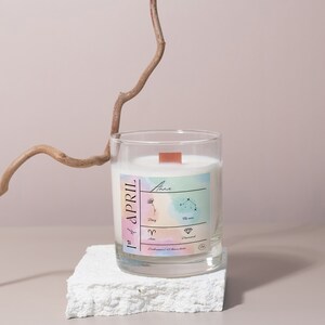 Aries candle | Zodiac candle | Horoscope gift ideas | Aries zodiac unique gift | Soy wax scented candle | April birthday gift | Astrology