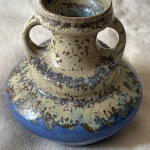 Fransk vintage keramikvas med dubbelt handtag av Alphonse Mouton Saint Vallier