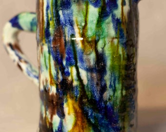 Drippy Glaze Provencal Pottery Jug