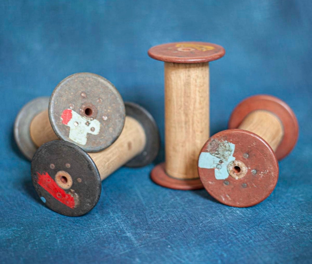 Four French Vintage Spools - Etsy
