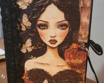 Gothic handgemachtes Junk Journal - dunkel romantischer Vintage-Stil | 160 Seiten