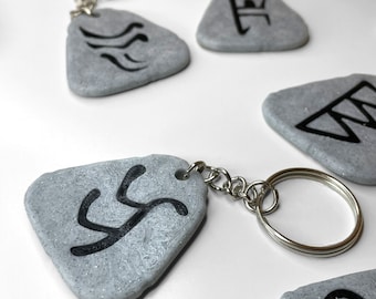 3D printed keychain - Runes