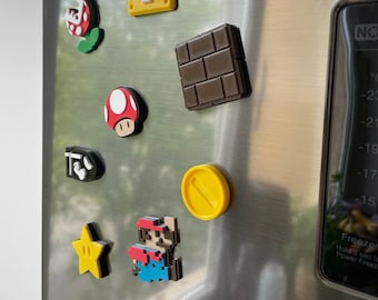 Super Mario Bros - 3D printed fridge magnets