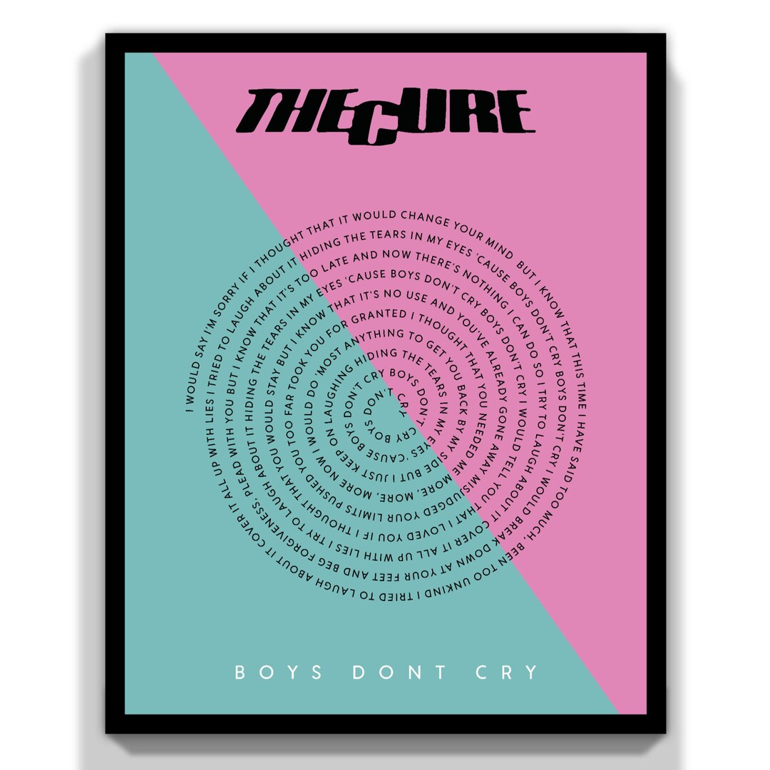 The Cure Boys Don't Cry Poster - 40,6cm Wasserfest Für Wohnzimmer