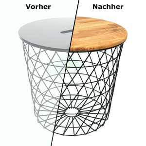 Minimalistischer Couchtisch/Beistelltisch IKEA KVISTBRO Tischplatte Hack Bild 1