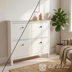 Ikea Hemnes Holzplatte handgefertigt | Stilvolles Upgrade für deinen Schuhschrank | Premium Ikea Hack |