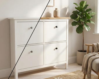 Ikea Hemnes Oak Wood Top - Solid Wood Top for Hemnes Shoe Cabinet