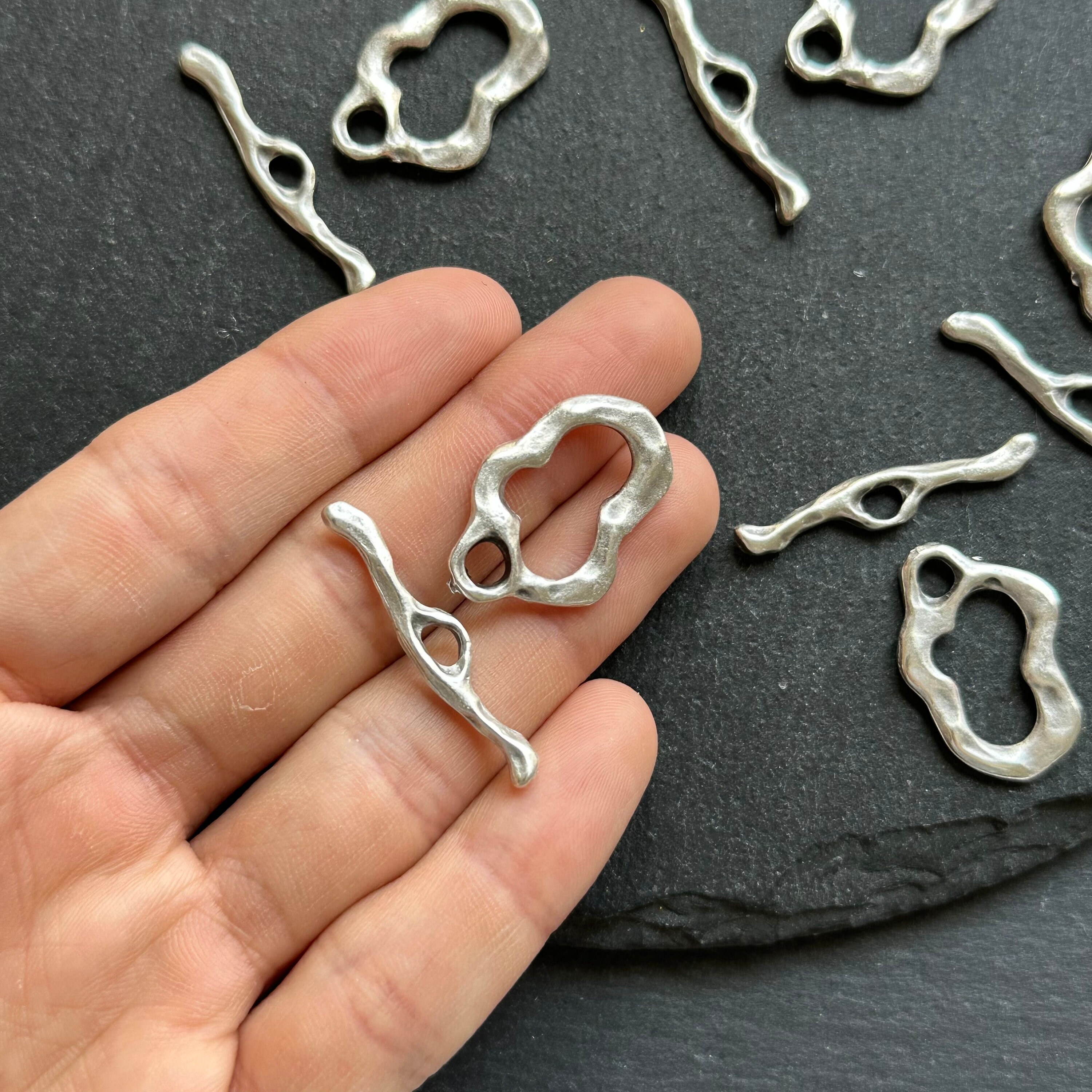 Mini Toggle Clasps, T Bar Clasps, T Bar, Silver Toggle Clasps, T Clasp –  LylaSupplies