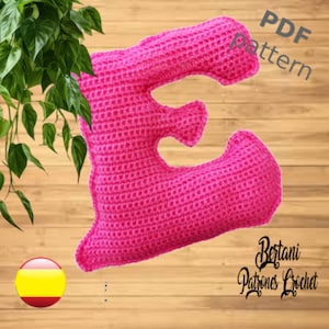 Decoración, Guirnaldas, Tutorial de letras amigurumi, Palabras home deco, Crochet pattern, Regalos de boda, Regalo recién nacido, Letra E