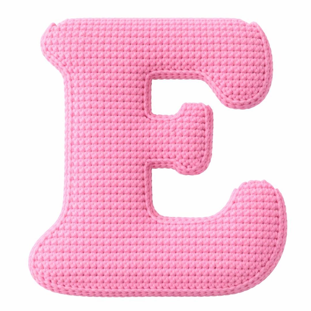 Lettering E Pattern Crochet Letter E Pattern PDF | Crochet Letter E Pattern | Crochet ...