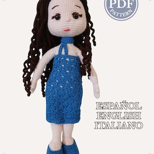 Amigurumi Doll Crochet Pattern PDF | Penelope Crochet Doll | Collectible Fashion Doll Pattern | Crochet Doll Tutorial