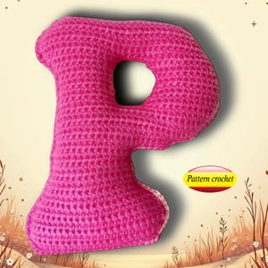 Crochet pattern, Patrón ganchillo español, Letras decorativas, Decoración de habitaciones infantiles, Adornos adorables, Letra P