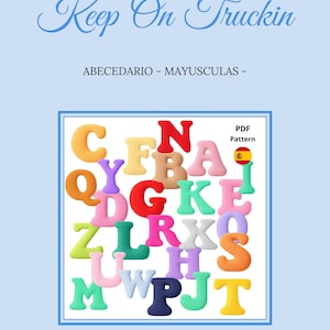 Crochet Alphabet Pattern PDF | Patrón abecedario crochet | Letras mayúsculas a crochet | Alphabet Letter for Baby Decor | Inicial a crochet