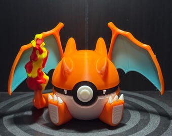 Charizard Pokéball: 3D Printed PLA Collectible