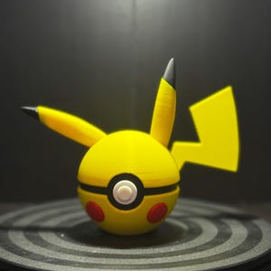 Pikachu Pokéball: 3D Printed PLA Collectible