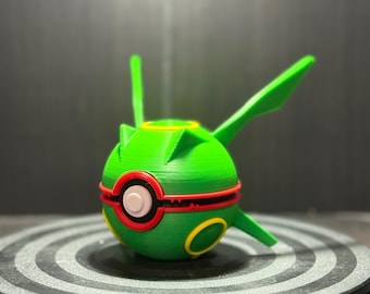 Rayquaza Pokéball: 3D Printed PLA Collectible