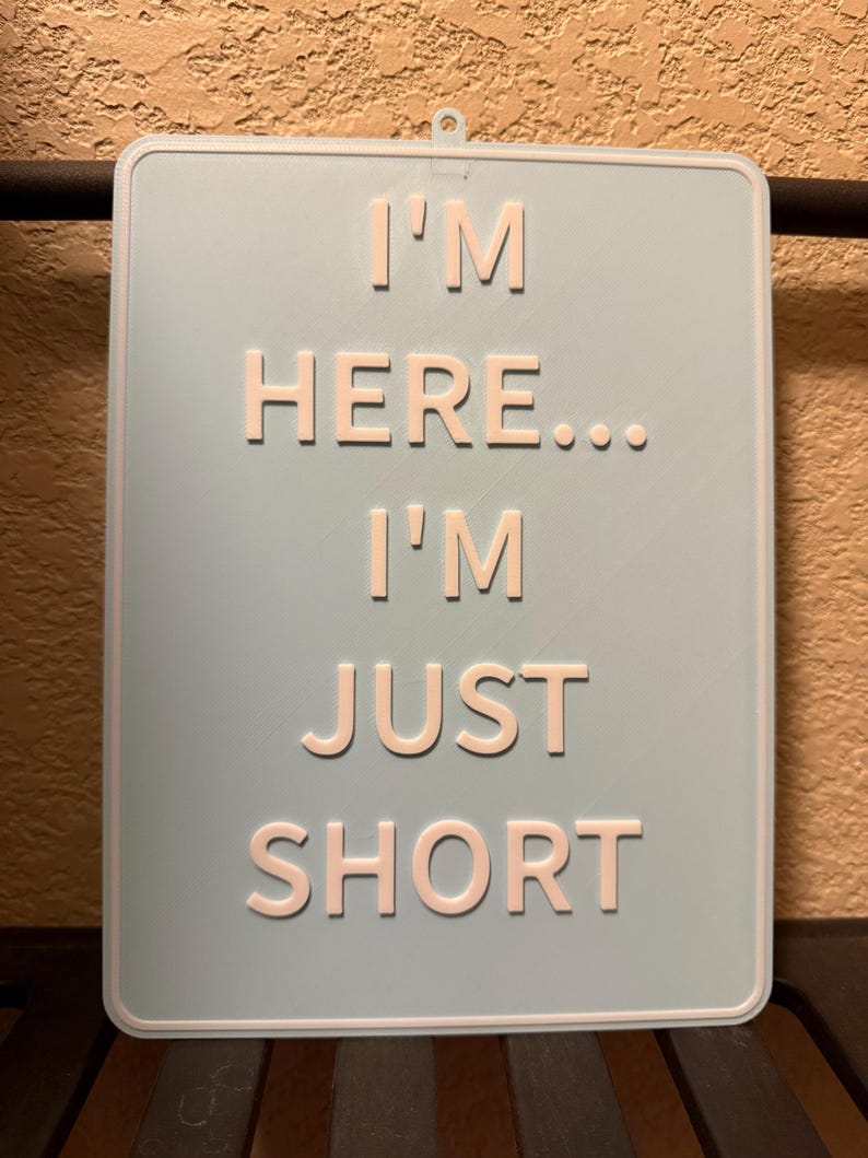 Short Person Sign for Office or Cubicle - Etsy