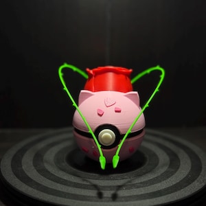 Rose Bulbasaur Pokéball: 3D Printed PLA Collectible