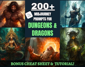 200+ Midjourney Prompts | Dungeons and Dragons Fantasy Art (Tutorial + Cheat Sheet)