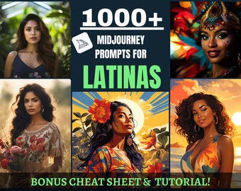 1000+ Midjourney Prompts for Latinas | AI Art Styles (Tutorial + Cheat Sheet)