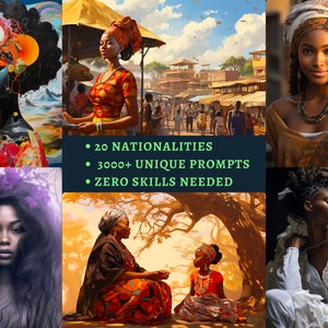 3000+ Midjourney Prompts for Black Women | AI Art Styles (Bonus Tutorial) image 4