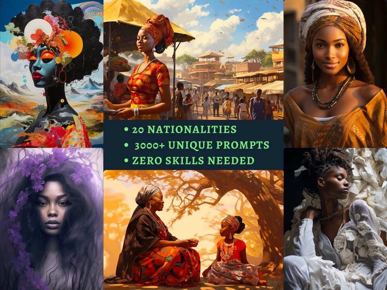 3000+ Midjourney Prompts for Black Women | AI Art Styles (Bonus Tutorial) image 4