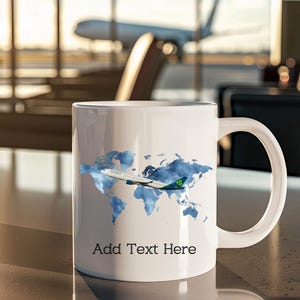 Personalised A330 Plane Mug Custom Name Mug Aviation Gift Personalised Mug Coffee Cup Gift Airline Airbus Aircraft Drinkware