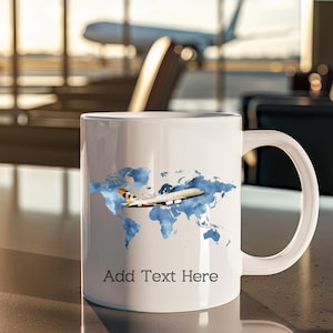 Personalised A380 Plane Mug Custom Name Mug Aviation Gift Personalised Mug Coffee Cup Gift Airline Airbus Aircraft Drinkware