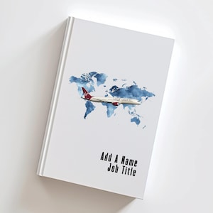 Personalisiertes B 787 Flugzeug Notebook Kundenspezifisches Luftfahrt Geschenk Airline Cabin Crew Notepad Hardcover Journal