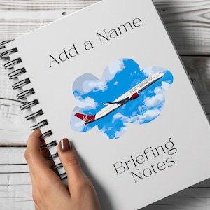 Personalised Cabin Crew Notebook Aviation Gift Notepad Airbus A350 Plane A5 Spiral Book Airline Flight Attendant Journal Pad Sketchpad Gift
