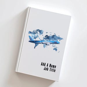Personalised B 757 Plane Notebook Custom Aviation Gift Airline Cabin Crew Notepad Hardback Journal Flight Briefing Notes Boeing Aircraft
