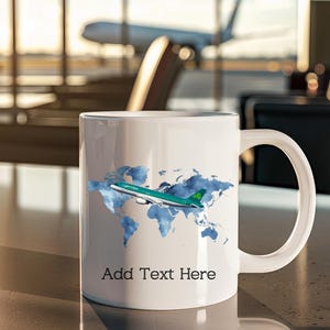 Personalised A320 Plane Mug Custom Name Mug Aviation Gift Personalised Mug Coffee Cup Gift Airline Airbus Aircraft Drinkware