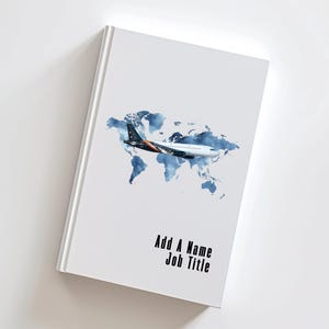 Personalised A320 Plane Notebook Custom Aviation Gift Airline Cabin Crew Notepad Hardback Journal Flight Briefing Notes Airbus Aircraft