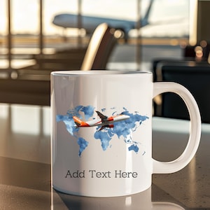 Personalised A320 Plane Mug Custom Name Mug Aviation Gift Personalised Mug Coffee Cup Gift Airline Airbus Aircraft Drinkware