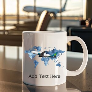 Personalised A320 Plane Mug Custom Name Mug Aviation Gift Personalised Mug Coffee Cup Gift Airline Airbus Aircraft Drinkware