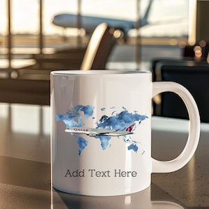 Personalised A350 Plane Mug Custom Name Mug Aviation Gift Personalised Mug Coffee Cup Gift Airline Airbus Aircraft Drinkware