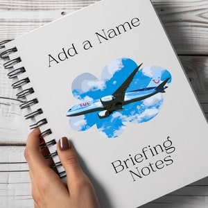 Personalised Cabin Crew Notebook Aviation Gift Notepad Boeing B787 Plane A5 Spiral Book Airline Flight Attendant Journal Pad Sketchpad Gift