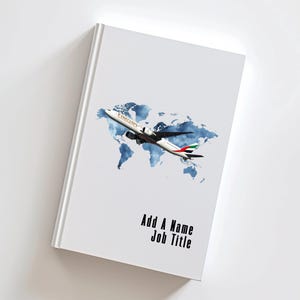 Personalised B 777 Plane Notebook Custom Aviation Gift Airline Cabin Crew Notepad Hardback Journal Flight Briefing Notes Boeing Aircraft