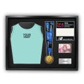 2025 London Marathon Vest, Medal and Number Framing Kit - Personalised Plaque in Paper or Metal  - gift for him, gift for her