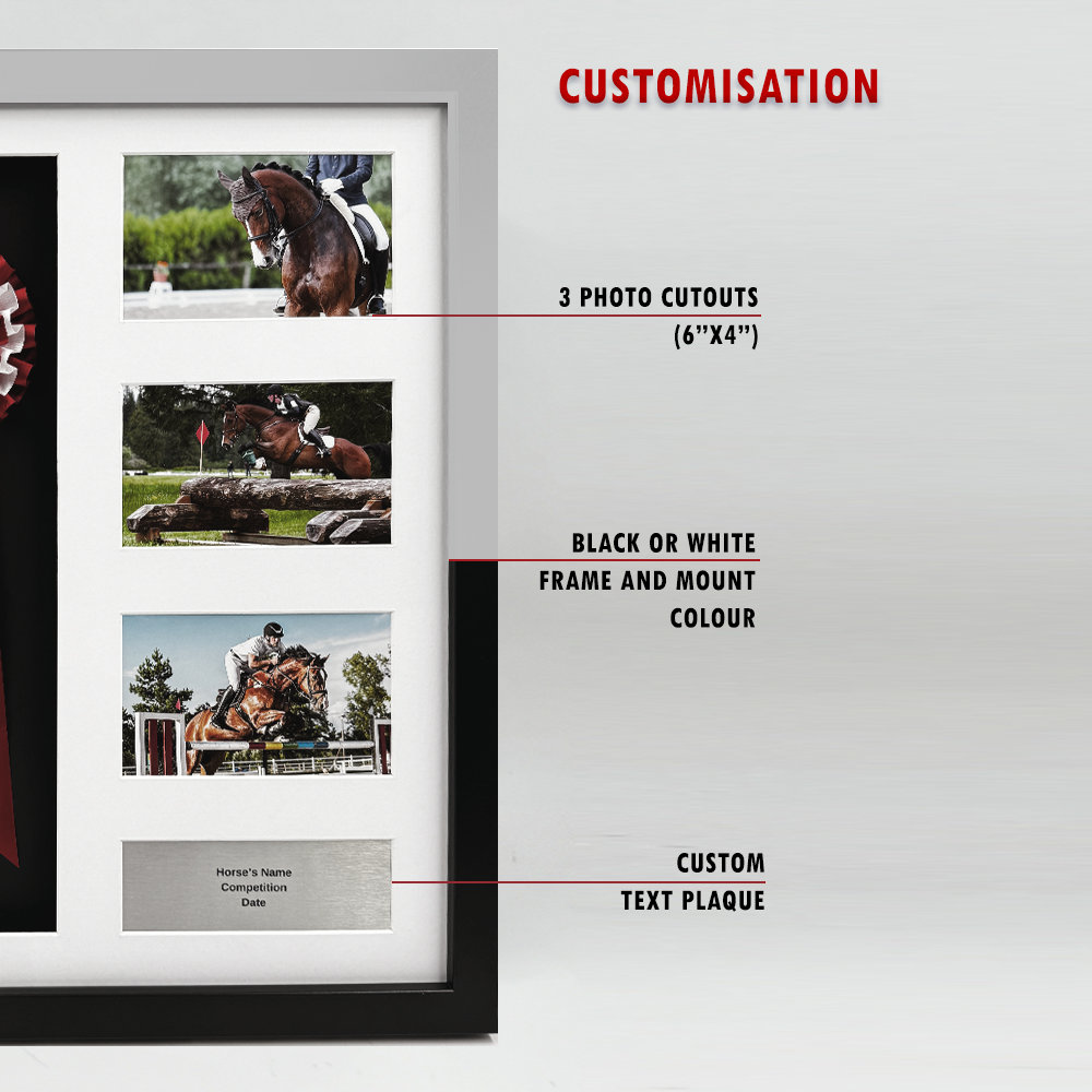 Rosette Framing Kit, Horse Riding, Equestrian, Customizable - Gift for ...